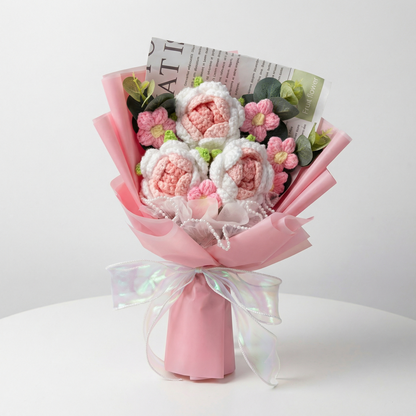 Bukietovo™ – ręcznie szydełkowany bukiet kwiatów