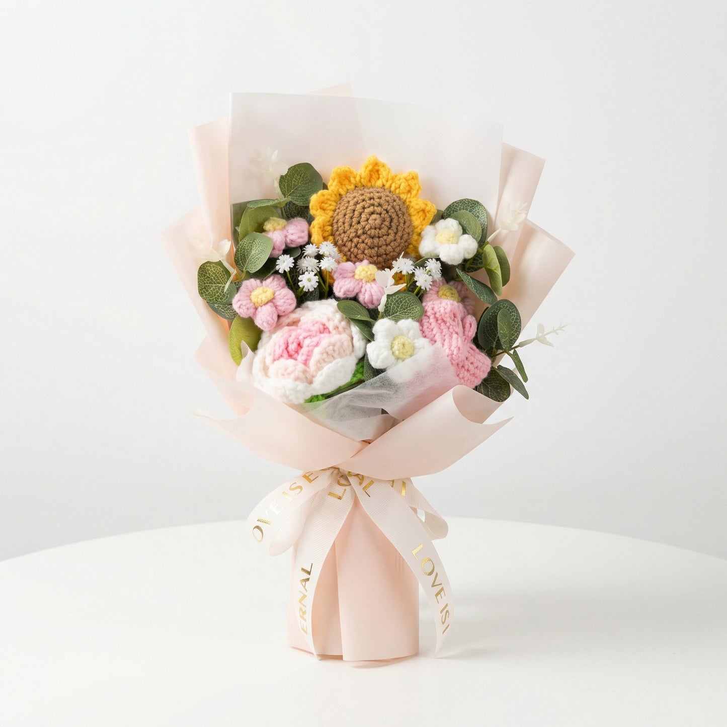Bukietovo™ – ręcznie szydełkowany bukiet kwiatów